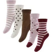 Minymo Sock W. Pattern (5-Pack) - Multi/patterned - 19\22