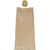 The New Tnrosalind Long Glitter Skirt - Beige - 158/164