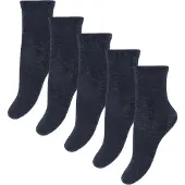 Minymo Wool Socks 5-Pack Solid - Navy - 23\26