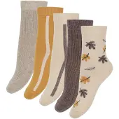Minymo Socks W. Pattern (5-Pack) - Multi/patterned - 23\26