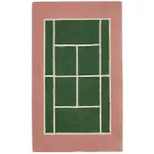 OYOY Tennis Matto 88x150, Green/Rose