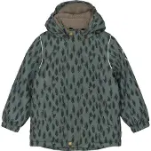Mikk-Line Winter Jacket Aop - Khaki green - 116