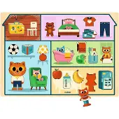 Djeco Palapeli - Puzzlo Talo - 22 Tiilet - - OneSize - Palapelit