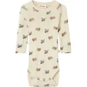 Lil´ Atelier Nbmnalu Wo/Mo Ls Slim Body Lil Noos - Cream - 56