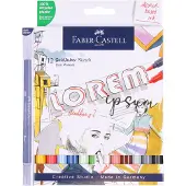 Faber-Castell Tussit - 12 kpl. + Mikseri - Goldfaberin luonnos - - OneSize - Tussit