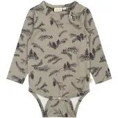 Petit Piao Body L/S Printed - Khaki green - 62