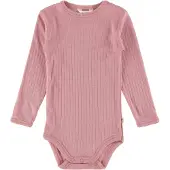 Joha Villa Basic Pitkähihainen Body Old Rose Old Rose-100 cm Wool Vaaleanpunainen 100 cm Tytöt