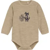 CeLaVi Body Ls, Solid W. Print - Beige - 50