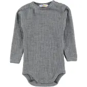 Joha Vauvan Body Harmaa Lt. Grey Melange-70 cm Wool Harmaa 70 cm Pojat, Tytöt