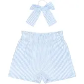 The New Nalani Shortsit White Swan Striped White Swan Striped 5-6 Y Sininen 5-6 vuotta Tytöt