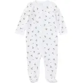 Ralph Lauren Pyjamahaalari - Core Täydennä - Valkoinen/Sini - - 50 - Pyjamahaalari