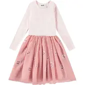 Molo Cyrus Long-Sleeved Dress Charlotte Pink 146/152 cm Vaaleanpunainen 146/152 cm Tytöt
