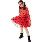 Rubies Miraculous Classic Tutu-Dress Costume - Red - 5-6Y