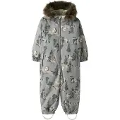Name it Toppahaalari - NmnSnow10 - Ultimate Grey/Metsä - - 1 v (80) - Toppahaalarit