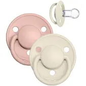 BIBS De Lux Tutit 2-pack Silikoni, Ivory/Blush
