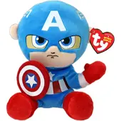 TY Pehmolelu - Beanie Vauvat - 18 cm - Marvel Captain America - - OneSize - Pehmolelu