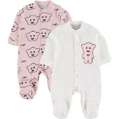 Emporio Armani Pyjamahaalari - 2 kpl - Vaaleanpunainen/Valkoinen - - 1 v (80) - Pyjamahaalari