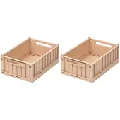 Liewood Weston Storage Box S 2-Pack - Pink - ONE SIZE