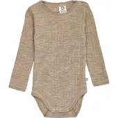 Müsli Woolly Rib L/S Body - Beige - 86