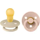 BIBS Colour 2-pack Pyöreitä Lateksitutteja Vanilla Blush (Vanilla Blush) Vanilla Blush Vanilla Blush 18+ Months Latex Vaaleanpunainen 18+ kuukautta From Newborn Tytöt