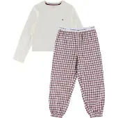 Tommy Hilfiger Ls Cuffed Pj Set Gifting - Cream - 128-140