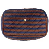 Fan Palm Blues & Stripes Velvet Large