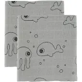 Done by Deer Kapalo - 120x120 - 2 kpl - Sea Friends - Harmaa - - OneSize - Kapalot