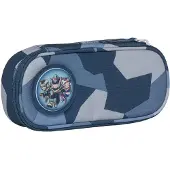 Beckmann Oval Pencil Case, Tiger Race - Blue - 0.9 L