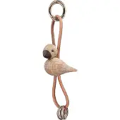 Kay Bojesen Denmark - Avainrengas Lintu 6x45x3 cm Kulta/Beige/Tammi