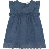 Minymo Dress Ss Chambray - Blue - 92
