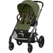 Cybex BALIOS S Lux Yhdistelmävaunut + Axkid GOKID Turvakaukalo & Telakka, Moss Green