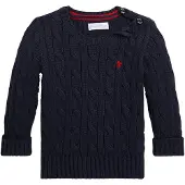 Ralph Lauren Long-sleeved Cable Crew Neck Tops Sweater Navy 6 months Laivastonsininen 6 kuukautta Pojat