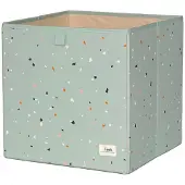 3 Sprouts Storage Box, Terrazzo/Green - Green - 33CM X 33CM X 33CM