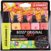 Stabilo korostuskynä Boss Arty lämpimät sävyt 5- värin sarja