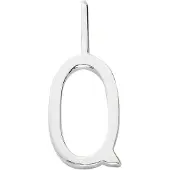 Design Letters 10Mm 925 Sterling Silver A-Z - Silver - 10 MM