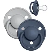 BIBS De Lux Tutit 2-pack Silikoni, Cloud/Steel Blue