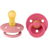 BIBS Pacifier Colour Latex Size 2 2 kpl ? Dusty Pink/Coral