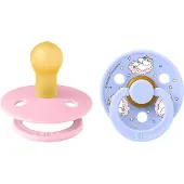 BIBS x Moomin Colour Dreaming Tutti 2-pack Lateksi Koko 1, Baby Pink