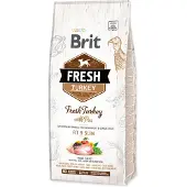 Brit Fresh Turkey - Pea Light Fit-Slim -kuivaruoka ylipainoisille ikääntyneille koirille, 12 kg