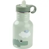 Done by Deer Metal Bottle Playground Green 350 Ml - Green - Ø7X H 15CM