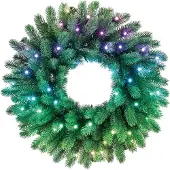 Twinkly Pre Lit Wreath 50 Rgb Led Jouluvalot