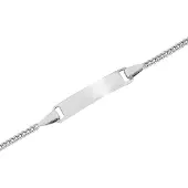 Lykken Basics lasten kaiverettava hopearannekoru 16 cm