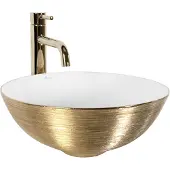 REA STELLA Gold Brush / White Kiiltävä pesuallas työtasolle