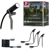 Paulmann Plug & Shine Plantini 3000K 3-osainen lisäosa Plantini, himmennettävä, Musta, Alumiini, Moderni