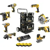 DeWalt Työkalusarja DCK856P4 (DCD996+DCF894+DCH273+DCG405+DCS367+DCS335+DCS570+DCL050); 18 V; 4x5,0 Ah akku