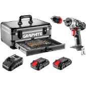 Graphite Pora/ruuvinväännin 58G022-PS15; 18 V; 2x2,0 Ah akku + tarviketta