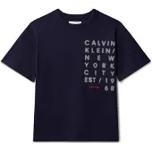 Calvin Klein Square Logo T-Shirt - Navy - 164