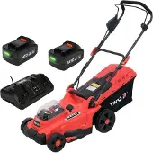 YATO Akkukäyttöinen ruohonleikkuri YT-85222; 2x18 V; 2x4,0 Ah akku