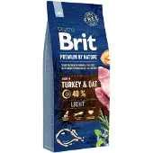 Brit Premium By Nature Light Turkey -kuivaruoka ylipainoisille koirille, 15 kg