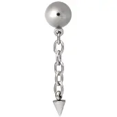 Wildcat Clip-in with Pendant Long Chain &amp; Cone - 5,0 mm